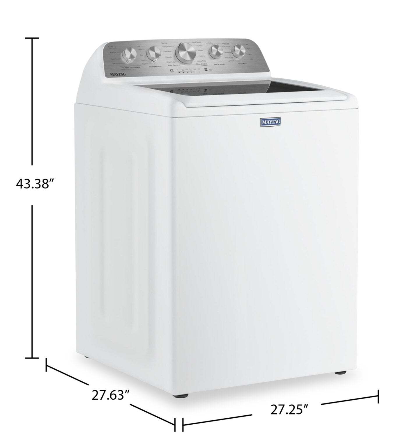 Laveuse Maytag à chargement par le haut de 5,4 pi3 avec agitateur et option Animal Pet Pro - blanche - MTW5605RW