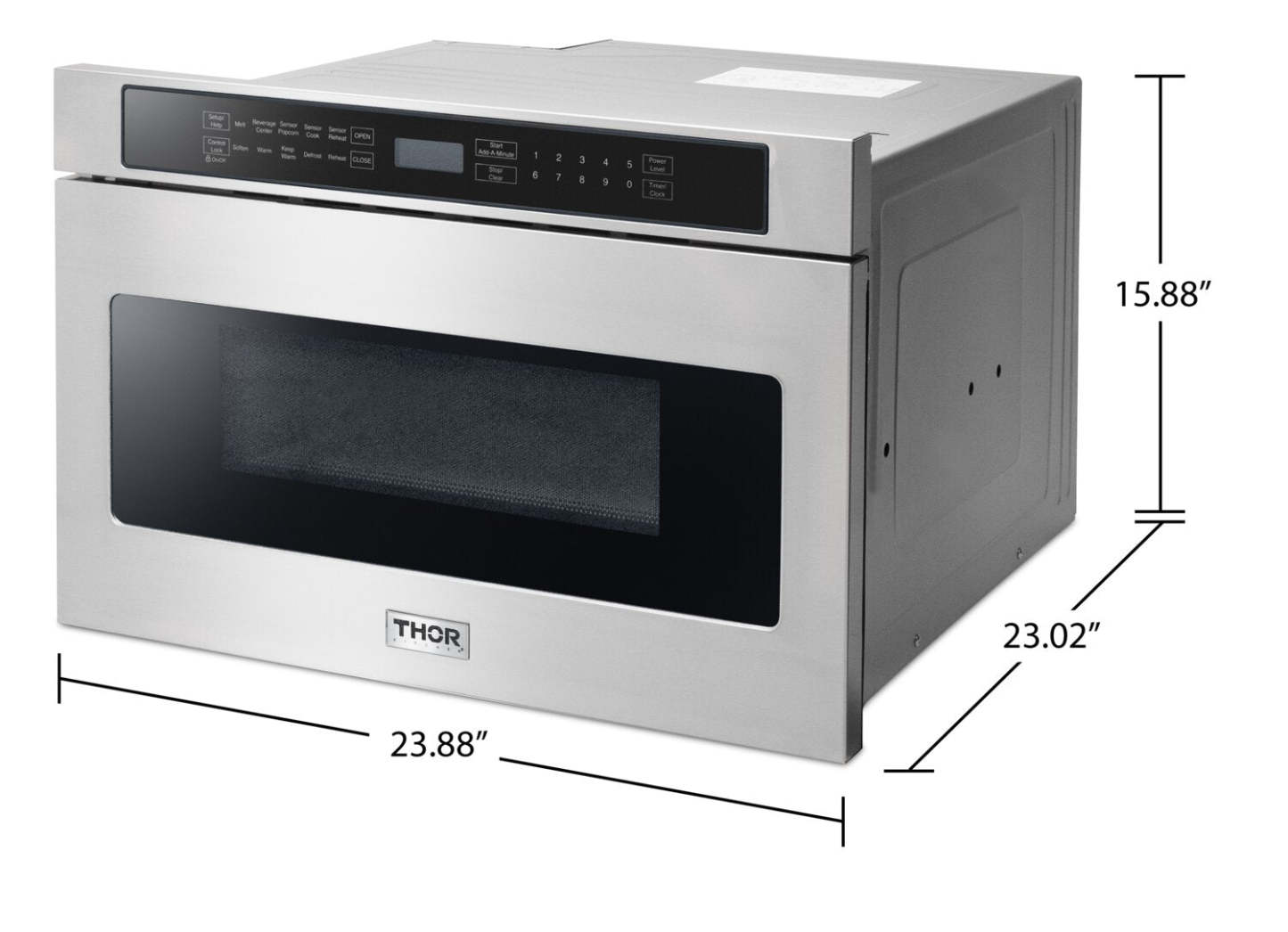 Cuisine Thor 24 1,2 Cu. Fort. Tiroir pour micro-ondes - TMD2401 | Tiroir à micro-ondes Thor Kitchen de 1,2 pi³ – TMD2401 | TMD2401S