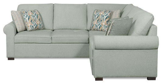 Scott Living Haven 2-Piece Right-Facing Chenille Fabric Sectional - bleu écume de mer | Sofa sectionnel de droite Haven de Scott Living 2 pièces en tissu de chenille - bleu écume de mer