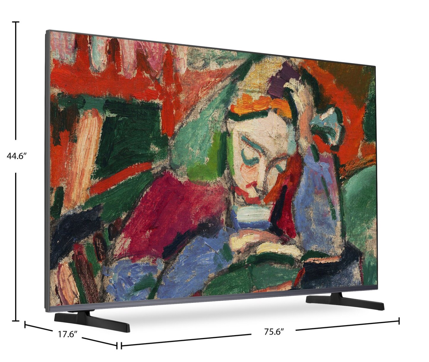 HISENSE 85 CanvasTV QLED 4K UHD Smart Google TV (85S7N) - Modèle 2024 | Téléviseur intelligent QLED HISENSE QD6QF CanvasTVMC UHD 4K de 85 po avec Google TVMC (85S7N) - modèle 2024