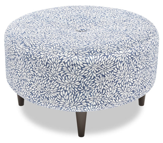 Fabriqué au Canada Sofa Lab personnalisable Pouf en tissu The Curve 31 - Cadet multicolore | Pouf The Curve de Sofa Lab de 31 po fabriqué au Canada en tissu - Cadet multicolore | CURV1145