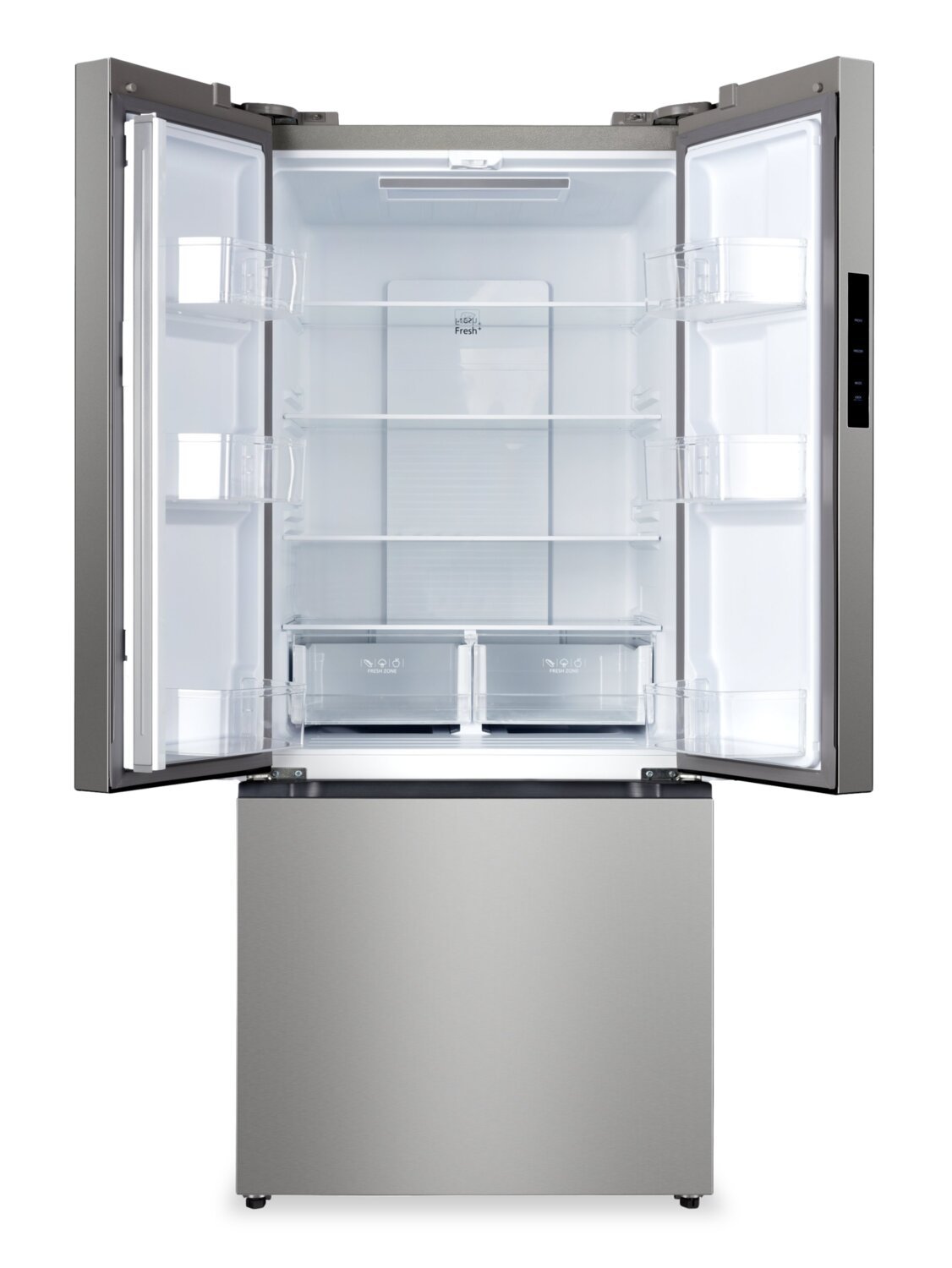 Réfrigérateur Hamilton Beach de 17,7 pi3 et de 30 po à portes françaises avec congélateur inférieur - HBF1772 | Hamilton Beach 30 17,7 Cu. Réfrigérateur à portes françaises avec congélateur en bas - HBF1772