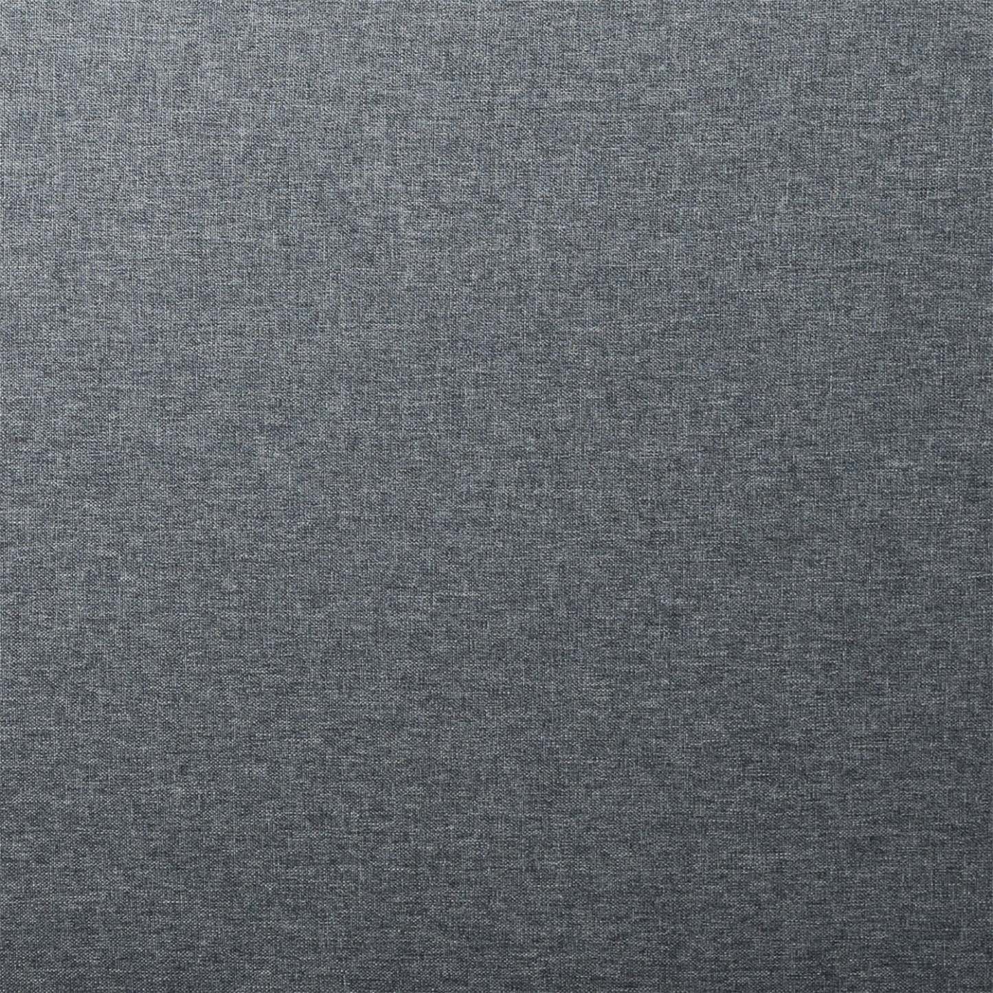 Canapé Novalee de 75,5 po en tissu d'apparence lin avec accoudoirs évasés et capitonnage à boutons - gris