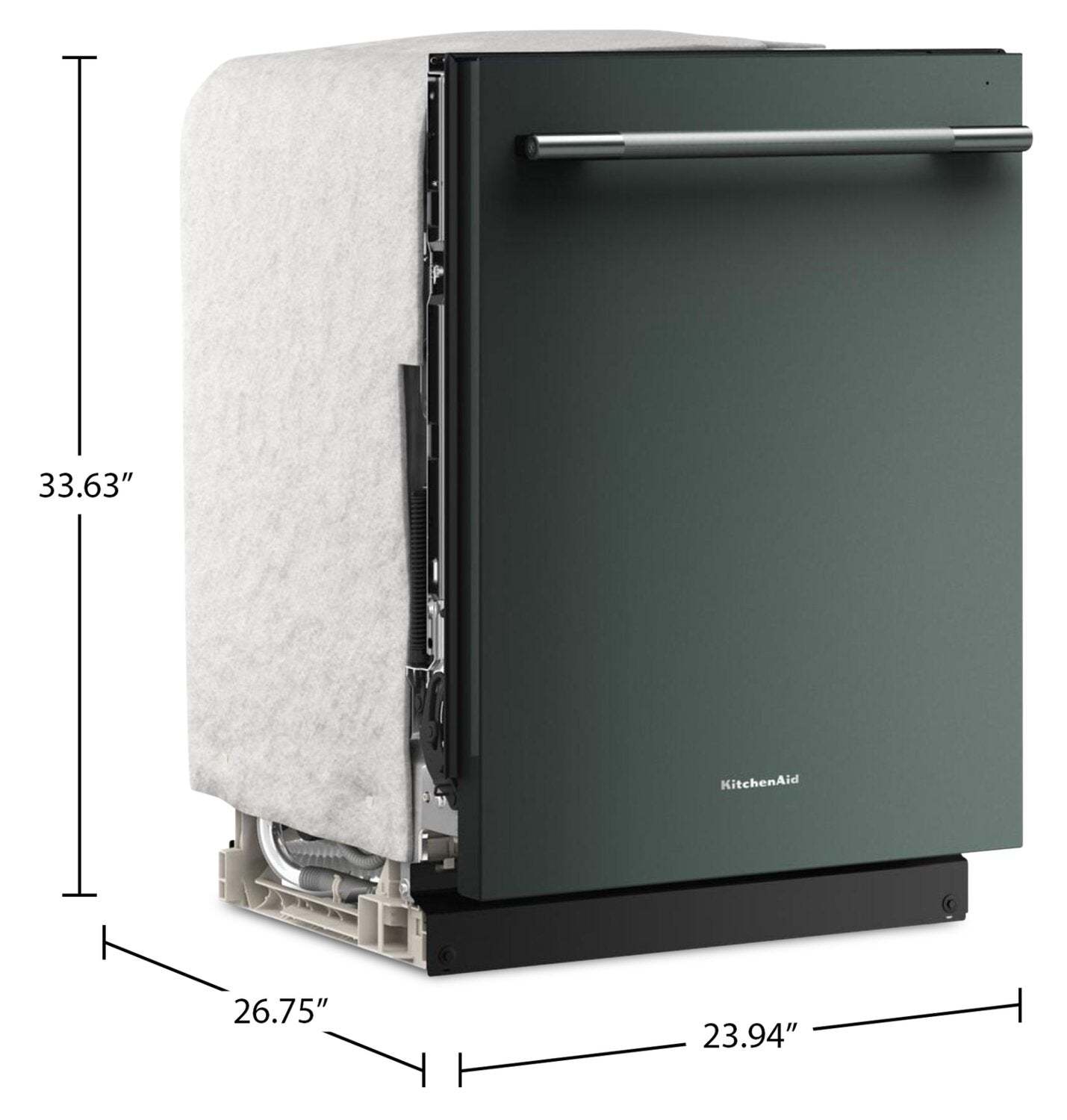 Lave-vaisselle KitchenAid de 24 po et de 44 dBA avec troisième panier 360° Max JetsMC - genièvre - KDTS424SJP