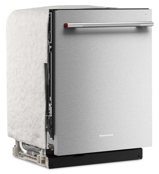 Lave-vaisselle KitchenAid de 24 po et de 44 dBA avec troisième panier 360° Max JetsMC - acier inoxydable avec fini PrintShieldMC - KDTS624SPS