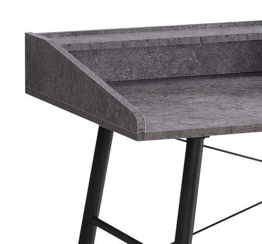 Bureau Jeremy 47.25 avec petite niche - aspect pierre grise|Bureau Jeremy de 47,25 po avec petite crédence - imitation de pierre grise