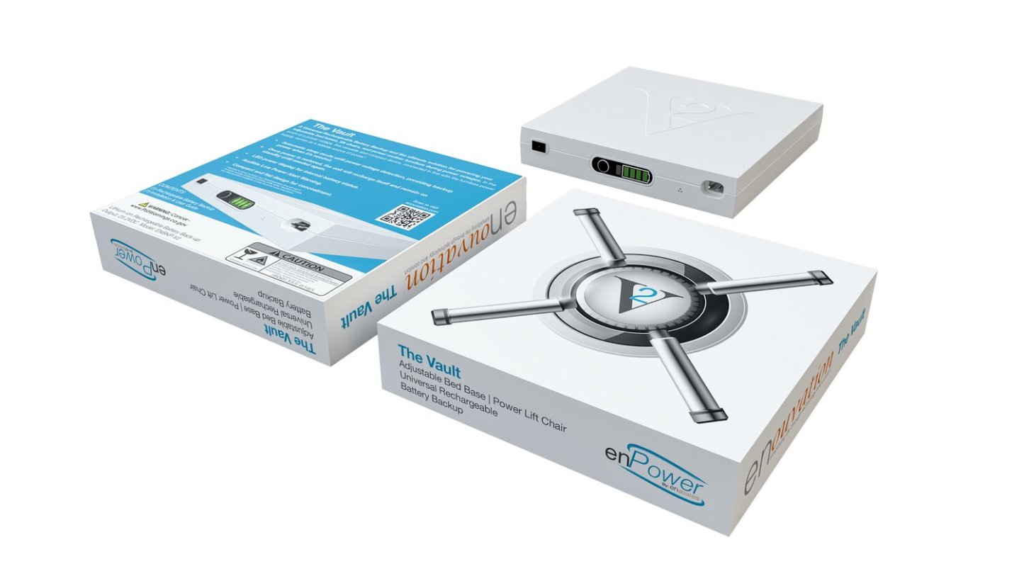 Enouvation 2080mAh Le Vault Bloc d'alimentation de réserve universel rechargeable pour meubles à mouvements | Bloc d'alimentation de réserve universel rechargeable Enouvation Le Vault de 2 080 mAh pour meubles à mouvements électriques