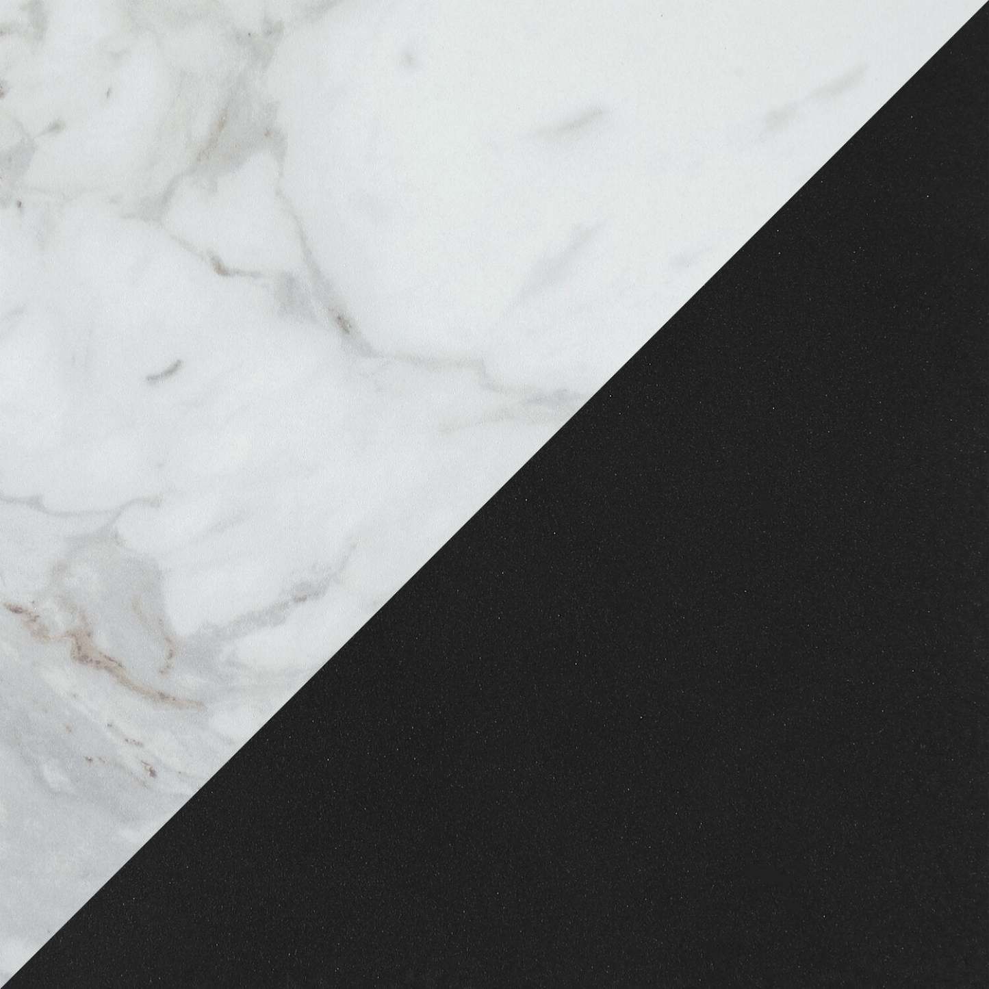 Table de salle à manger Bari de 63 po (L) avec dessus en céramique d'apparence marbre et base géométrique en métal - blanche