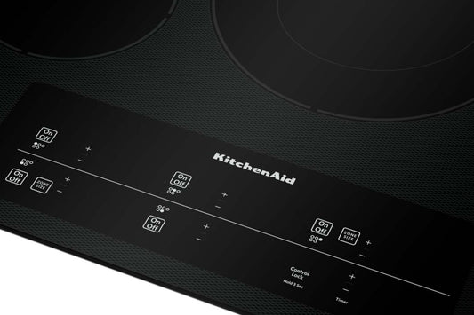 Table de cuisson électrique KitchenAid 30 à 5 éléments - Noir - KCES950KBL | Table de cuisson électrique KitchenAid de 30 po à 5 éléments - noire - KCES950KBL