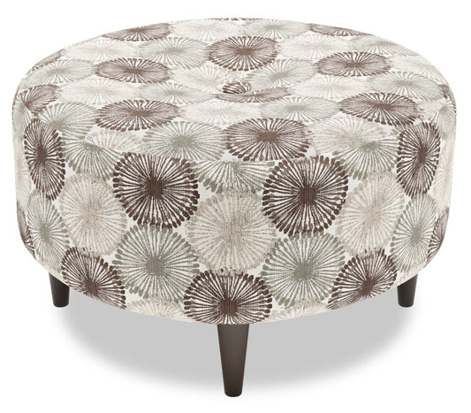 Pouf The Curve 31 en tissu, coloris Stone Multicolore, fabriqué au Canada | CURV1158