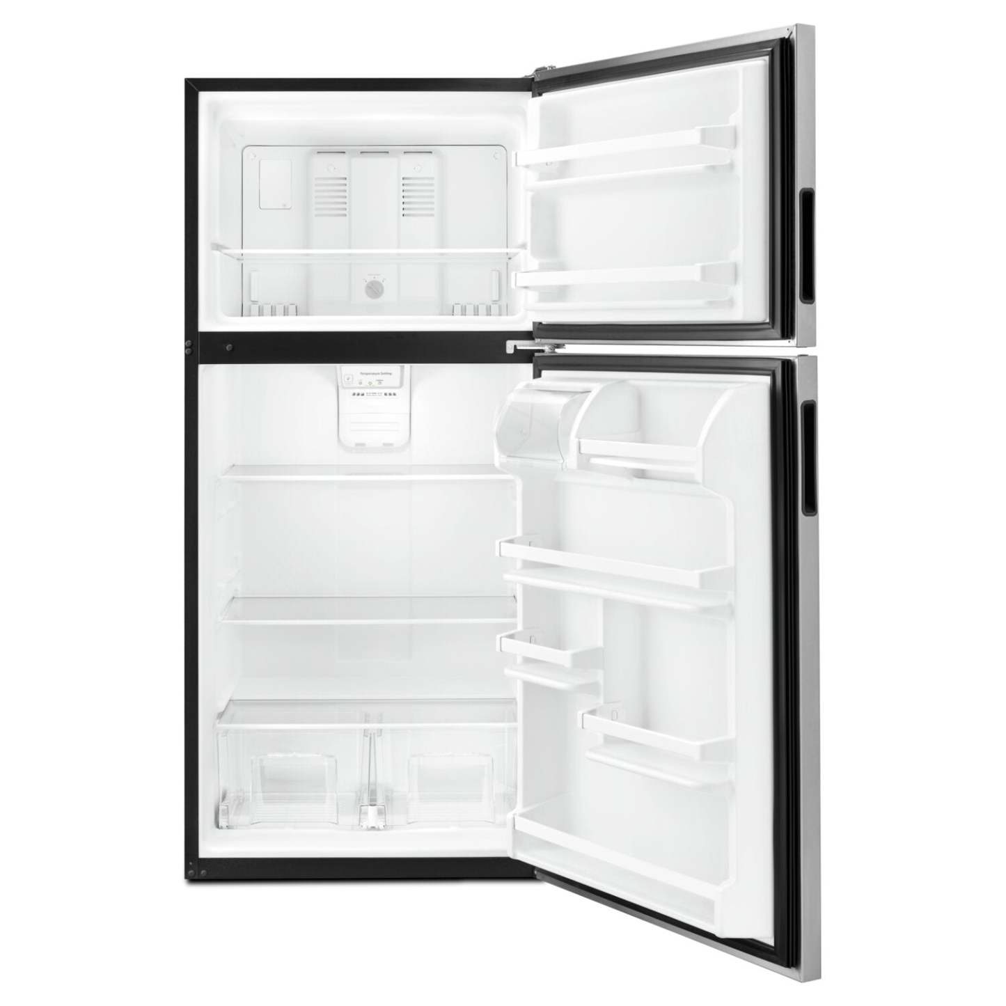 Réfrigérateur Amana de 30 pi³ et de 18 po à congélateur supérieur - acier inoxydable - ART318FFDS | Amana 30 18 Cu. Ft. Top-Mount Refrigerator - Stainless Steel - ART318FFDS