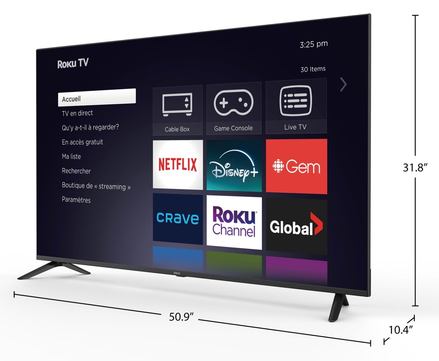 Téléviseur intelligent Roku RCA 58 4K | Téléviseur intelligent RCA 4K de 58 po avec Roku TVMC