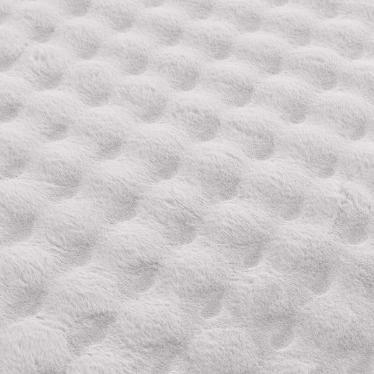 Tapis d'aire en fausse fourrure gris clair avec dos en mousse à mémoire de forme - 5 pi x 7 pi | Carpette Bubble en fausse fourrure gris clair avec revers en mousse à mémoire de forme - 5 pi x 7 pi | BUBBLG06