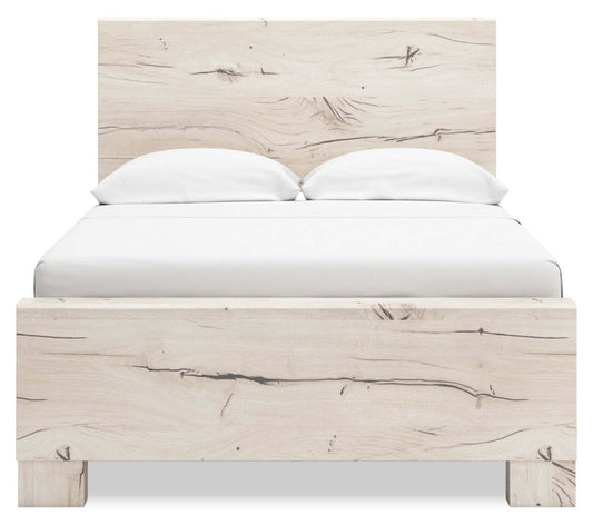 Lit à panneaux Derekson avec tête de lit et cadre, blanc rustique - Pleine grandeur | Lit à panneaux Derekson avec tête de lit et cadre de lit, blanc rustique - format lit double