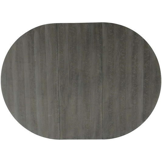 Ensemble de salle à manger Alto 7 pièces avec table ronde, rallonge de 48 po à 66 po (L), base à tréteaux et 6 chaises - gris