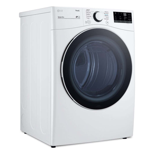LG 7.4 Cu. Ft. Smart Electric Dryer - White - Stackable - DLE3600W | Sécheuse électrique intelligente LG de 7,4 pi³ - blanche - empilable - DLE3600W