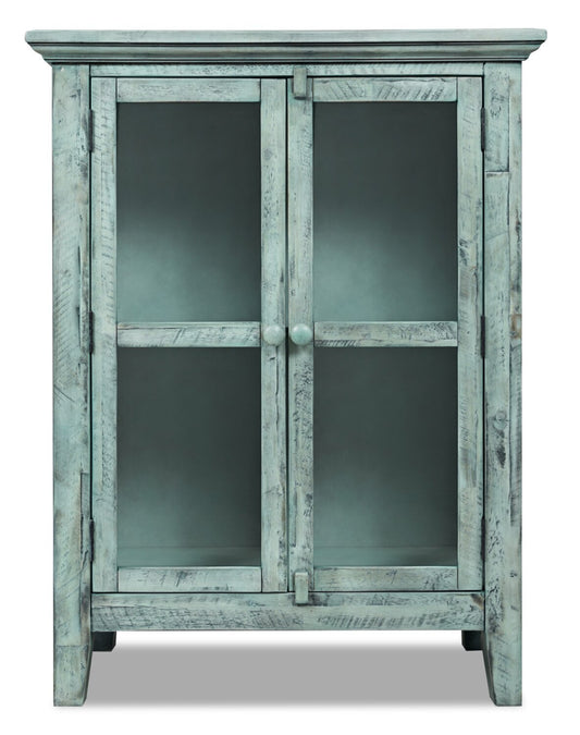 Rocco 32 2-Door Accent Cabinet - Vintage Blue|Armoire décorative Rocco de 32 po avec 2 portes - bleu antique