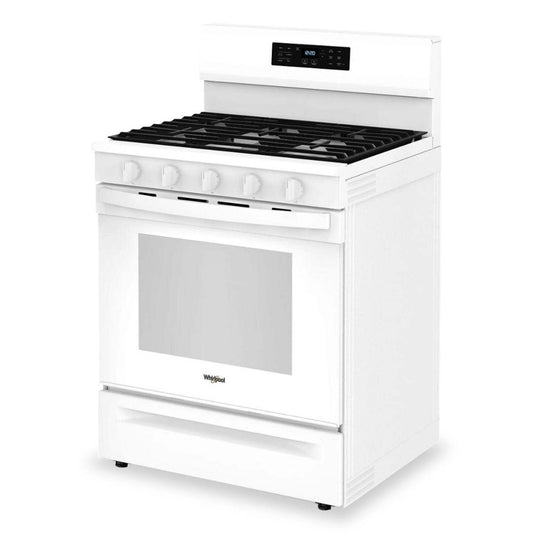 Cuisinière à gaz Whirlpool de 5 pi³ avec friture à air et autonettoyage - blanche - WFGS5030RW | WFGS50RW