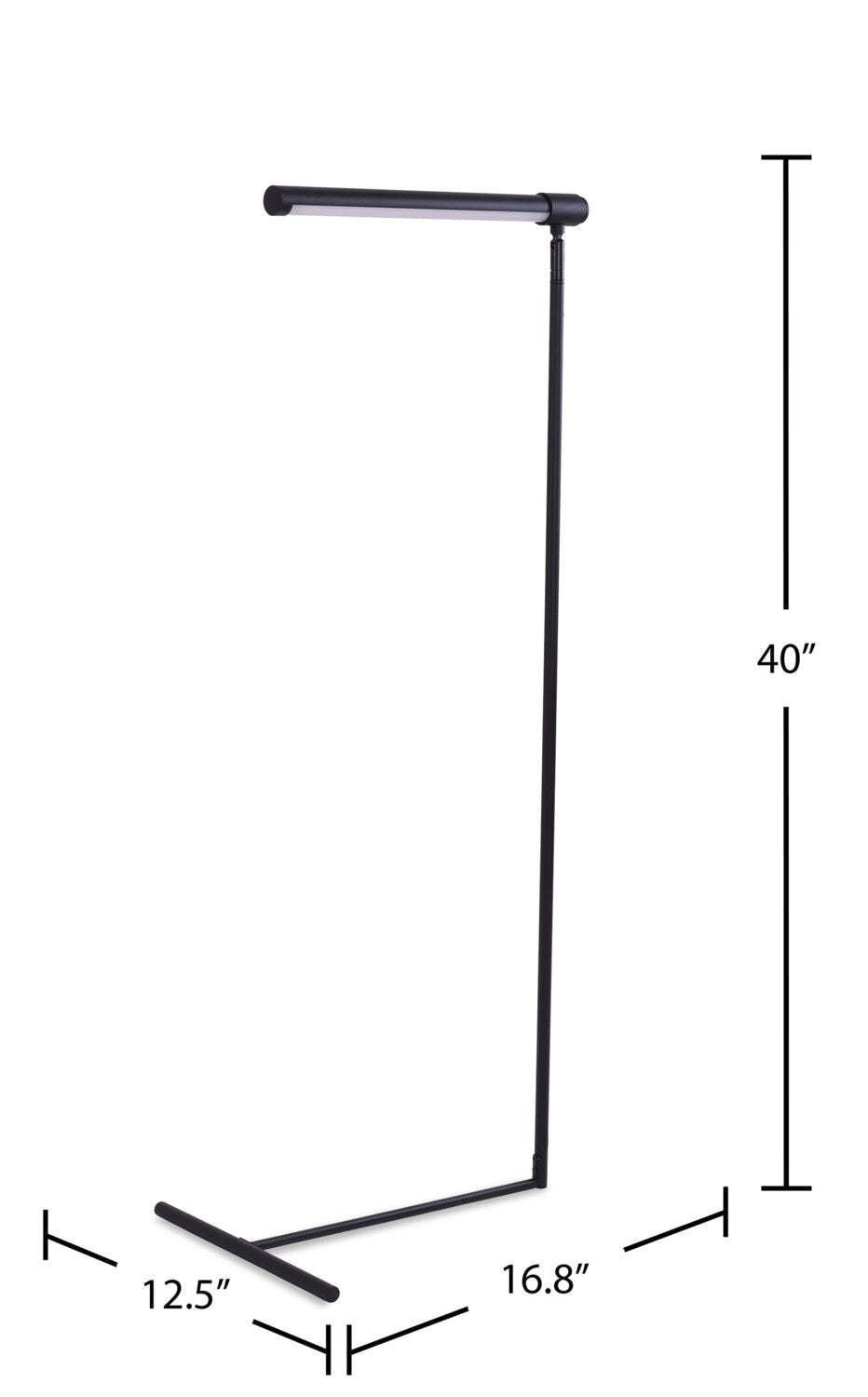 Lampadaire LED Heath 40 noir mat | Lampe à pied à DEL Heath de 40 po noir mat