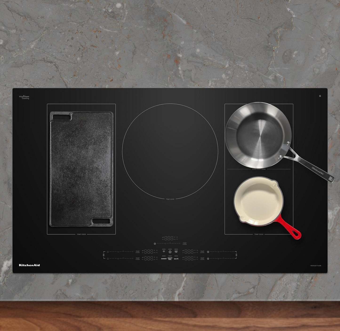 Table de cuisson à induction KitchenAid 36 à 5 éléments - Acier inoxydable - KCIT736SSS | Plaque de cuisson à induction KitchenAid de 36 pouces à 5 éléments - acier inoxydable - KCIT736SSS