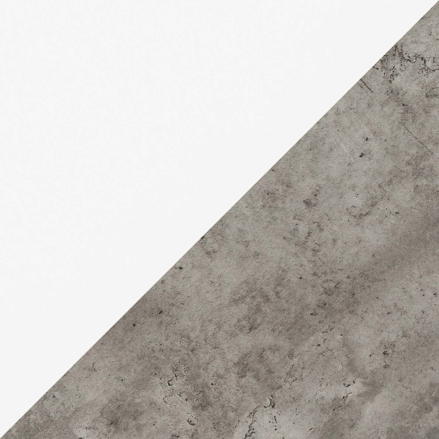 Bureau réversible Clayton 47.25 avec 3 tiroirs - Blanc/Aspect Béton|Bureau réversible Clayton de 47,25 po à 3 tiroirs - blanc et apparence béton