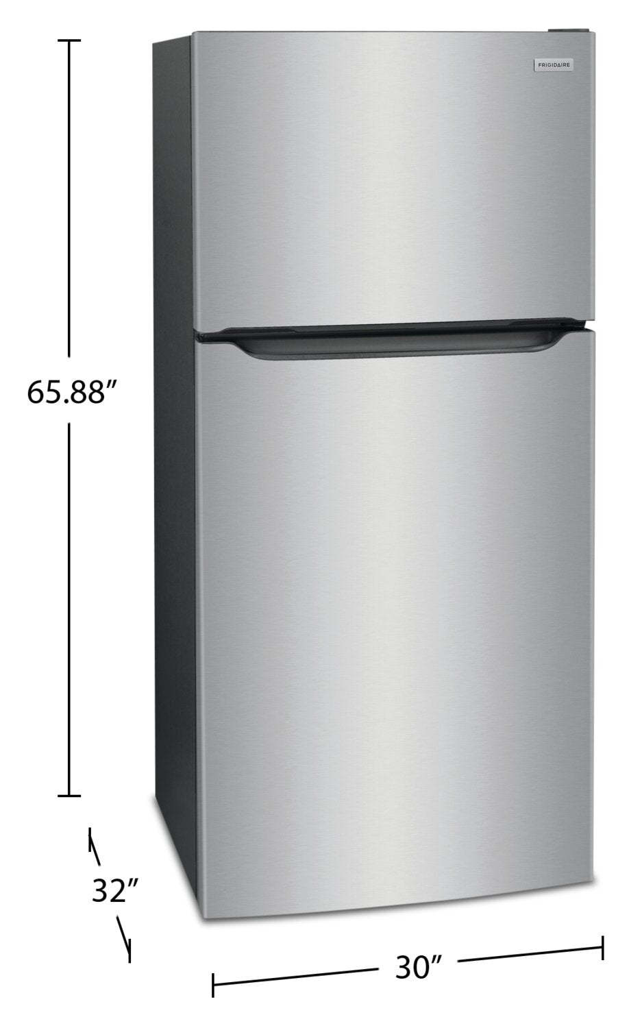 Réfrigérateur Frigidaire de 30 20 pi³ à congélateur supérieur - acier inoxydable - FFTR2045VS | Frigidaire 30 20 Cu. Fort. Réfrigérateur à encastrer - Acier inoxydable - FFTR2045…