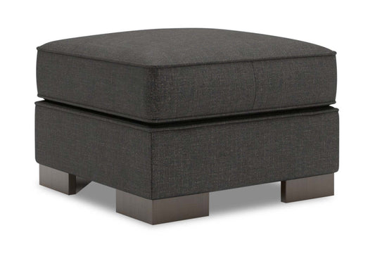 Fabriqué au Canada Canapé personnalisable Lab Track 24 en tissu d'apparence lin - Luna Kohl gris | Pouf Track de Sofa Lab de 24 po fabriqué au Canada en tissu d'apparence lin - gris Luna Kohl | TR802691