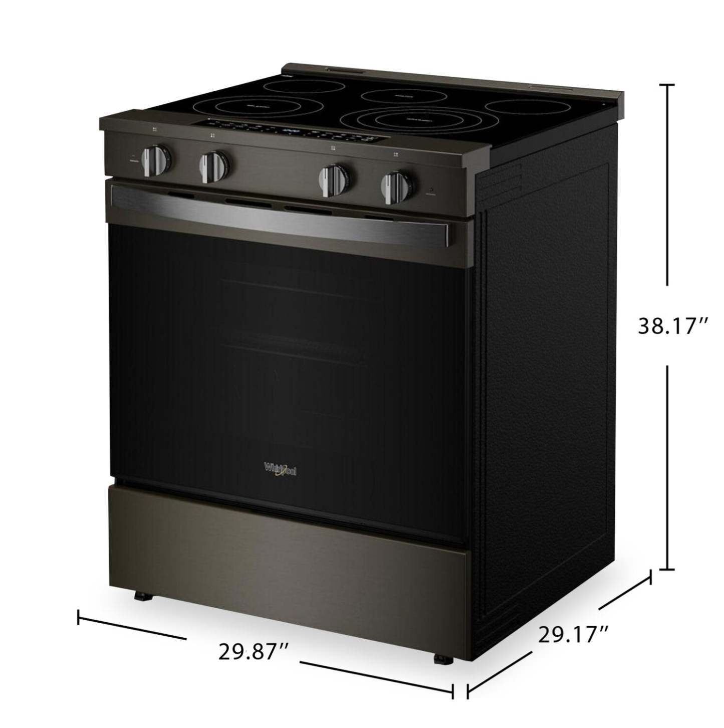 Cuisinière électrique Whirlpool de 5,3 pi3 avec friture à air et revêtement WipeCleanMC - acier inoxydable noir - YWSES7530RV | Whirlpool 5.3 Cu. Ft. Electric Range with Air Fry and WipeClean™ Coating - Black Stainless Steel - YWSES7530RV | YWSES75V