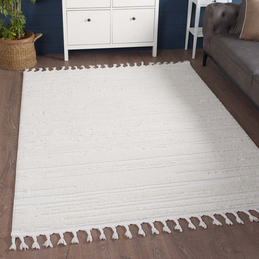 Tapis abstrait crème Riley – 6'3 x 9' | Carpette Riley crème abstraite - 6 pi 3 po x 9 pi