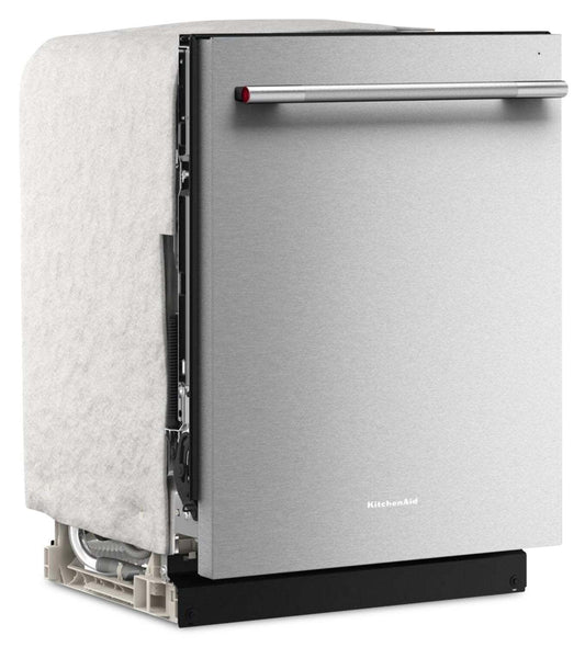 Lave-vaisselle KitchenAid de 24 po et de 44 dBA avec troisième panier 360° Max JetsMC - acier inoxydable PrintShieldMC - KDTS424SPS