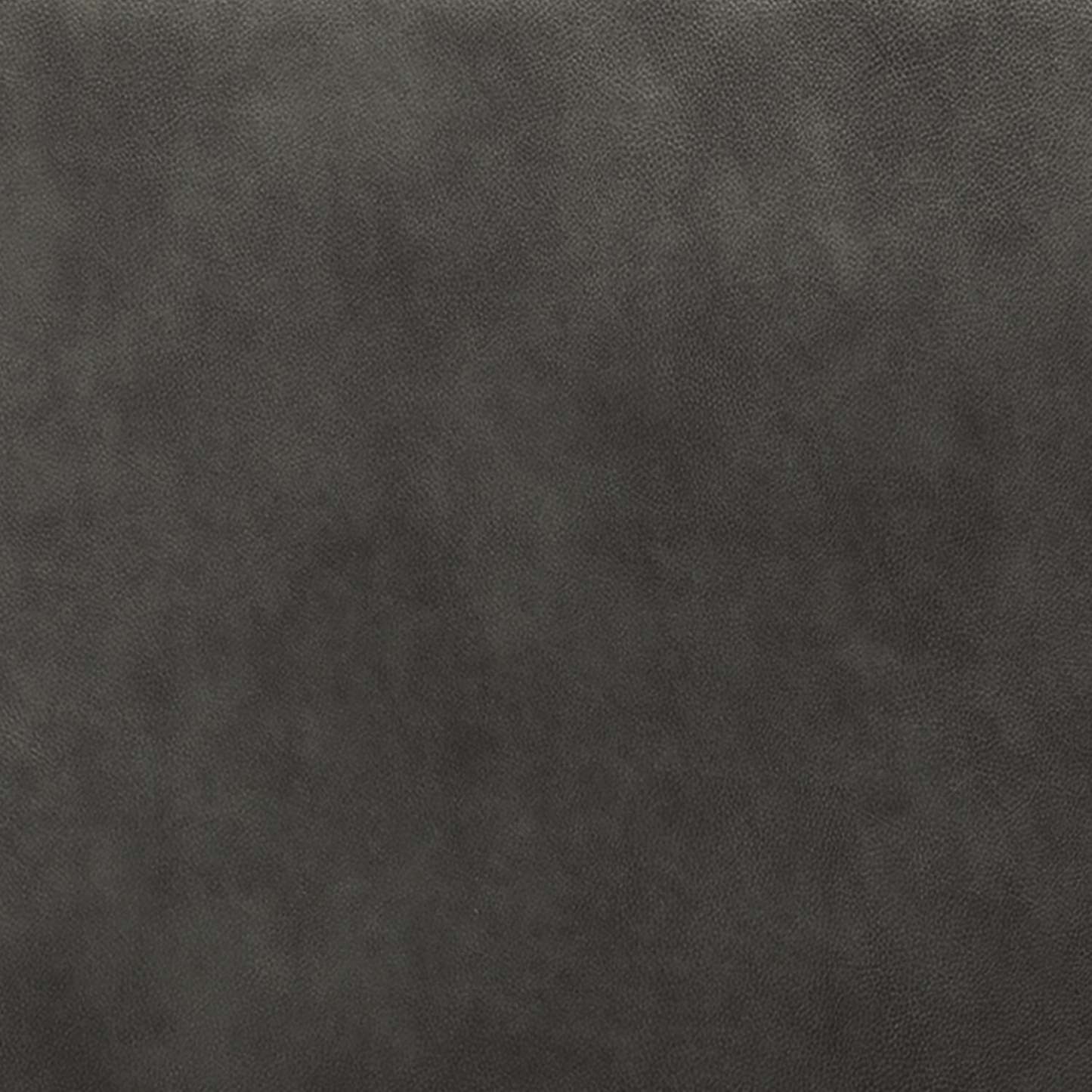 Sectionnel Edge 2 pièces en cuir véritable orienté vers la gauche avec pieds en bois et coussins de dossier amovibles - Gris | Canapé sectionnel gauche Edge 2 pièces en cuir avec pieds en bois et coussins de dossier véritable amovibles - gris