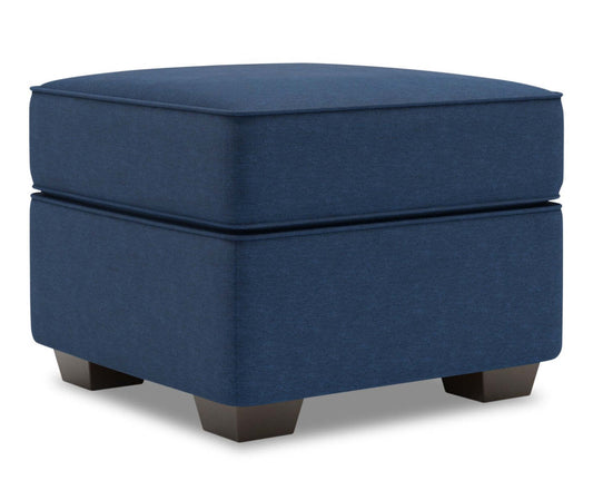 Fabriqué au Canada Canapé personnalisable Lab Roll 24 poufs en tissu d'apparence lin - Pax bleu marine | Pouf Roll de Sofa Lab de 24 po fabriqué au Canada en tissu d'apparence lin - bleu Pax Navy | RO803149