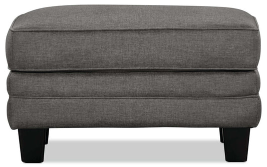 Made in Canada Tula 35 Fabric Ottoman - Steel Grey | Pouf Tula de 35 po fabriqué au Canada en tissu - gris acier