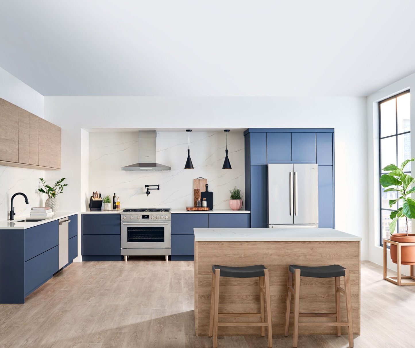 Cuisinière à gaz amovible Bosch de série 800 de 3,4 pi3 de style industriel - HGS8655UC | HGS8655U