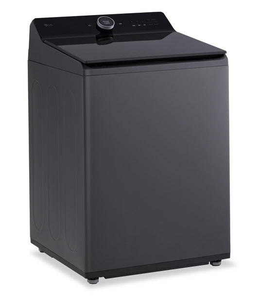 Laveuse intelligente haute efficacité LG à chargement par le haut de 6,3 pi³ - acier noir - WT8600CB | LG 6.3 Cu. Ft. Smart Top-Load High-Efficiency Washer - Black Steel - WT8600CB