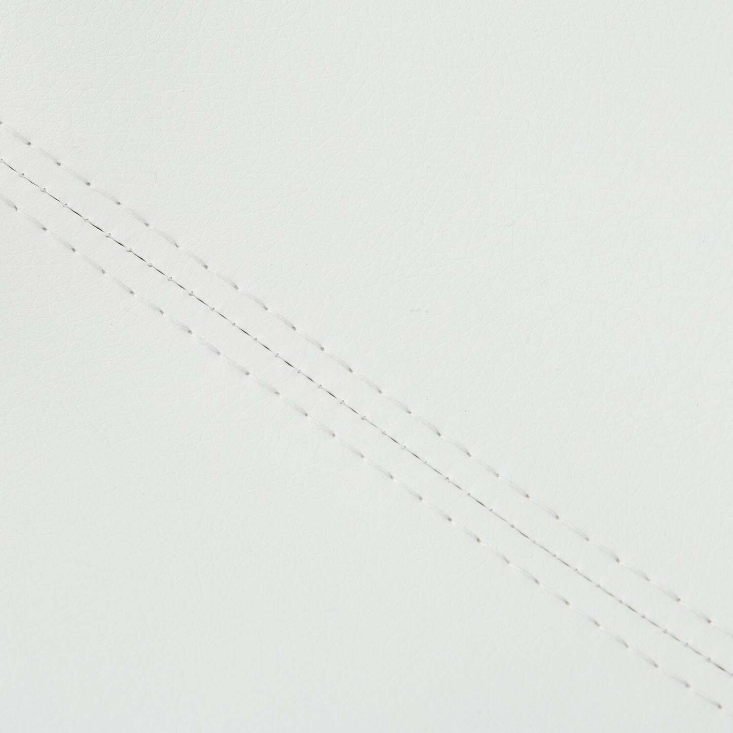 Tabouret Cole de hauteur comptoir en tissu de cuir végétalien et en métal - blanc