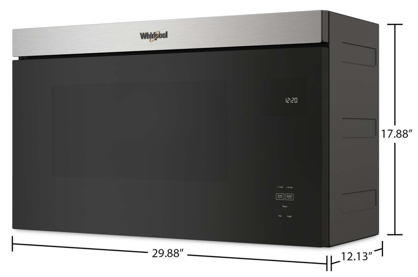 Tourbillon 1,1 Cu. Fort. Micro-ondes encastré avec 900 watts de cuisson - Résistant aux empreintes digitales… | Quatre à micro-ondes à hotte intégrée Whirlpool de 1,1 pi³ à installation affleurée avec cuisson à 900…
