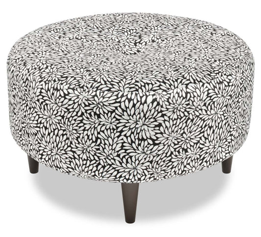 Pouf The Curve 31 en tissu, fabriqué au Canada par Sofa Lab (CURV1146) | Personnalisable