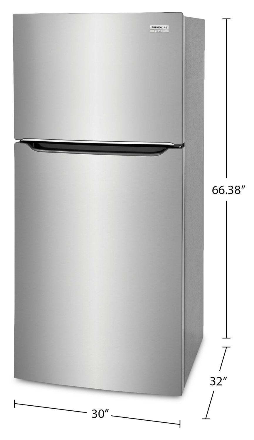 Réfrigérateur Frigidaire de 30 20 pi³ et de congélateur supérieur - acier inoxydable résistant aux traces de doigts - GRTE2055AF | Frigidaire 30 20 Cu. Ft. Top Freezer Refrigerator – Fingerprint Resistant Stainless Steel - GRTE2055AF