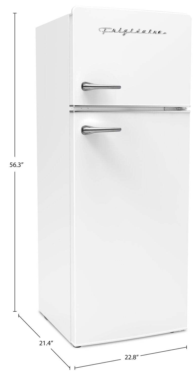 Frigidaire 7,2 Cu. Fort. Réfrigérateur rétro à congélateur supérieur - Blanc - EFR789-WHITE | Réfrigérateur Frigidaire rétro de 7,2 pi3 à congélateur supérieur - blanc - EFR789-WHITE | EFR789WW