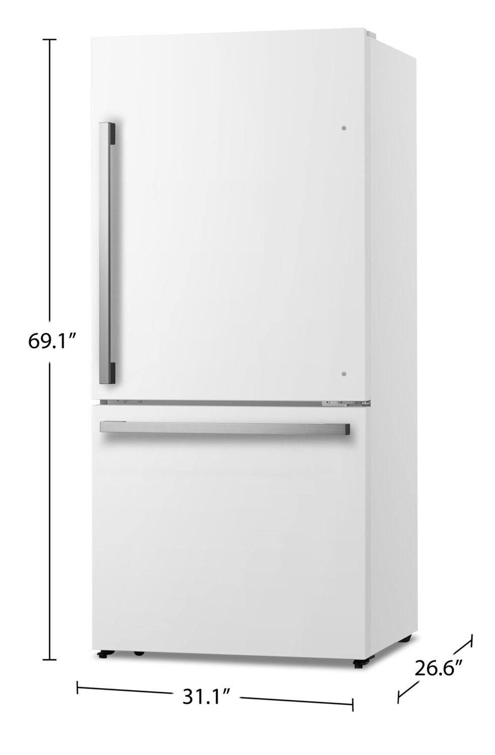 Réfrigérateur Hisense de 31,1 po et de 17 pi³ à congélateur inférieur - blanc - RB17A2CWE | Hisense 31.1 17 Cu. Ft. Bottom-Mount Refrigerator - White - RB17A2CWE