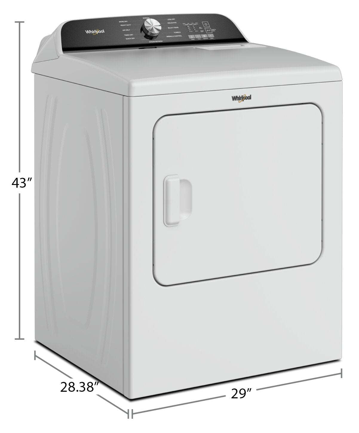 Tourbillon 7 Cu. Fort. Sécheuse électrique - Blanc - YWED6150PW | Sécheuse électrique Whirlpool de 7 pi³ - blanche - YWED6150PW