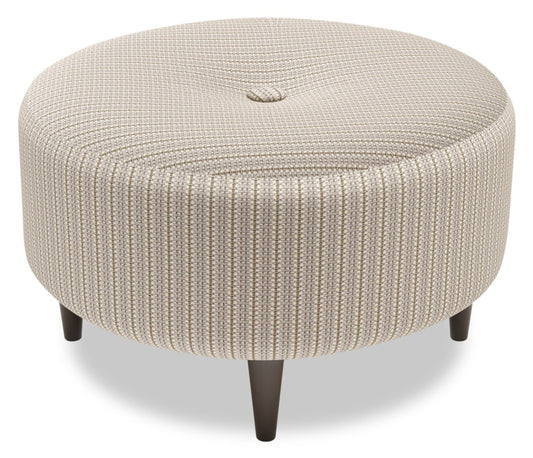 Pouf The Curve 31 en tissu, beige champignon, fabriqué au Canada | CURV1161