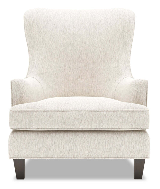 Fauteuil d’appoint à oreilles personnalisable Sofa Lab de 32 po fabriqué au Canada en tissu de chenille - beige Luxury Sand | WING3093