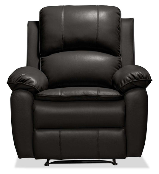 Fauteuil inclinable Chandler de 37 po en tissu d'apparence cuir - gris