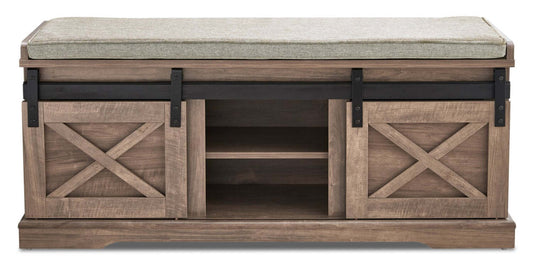 Gavin 47.25 Bench with Shoe Storage - Hazelnut|Banc Gavin de 47,25 po avec rangement pour chaussures - noisette