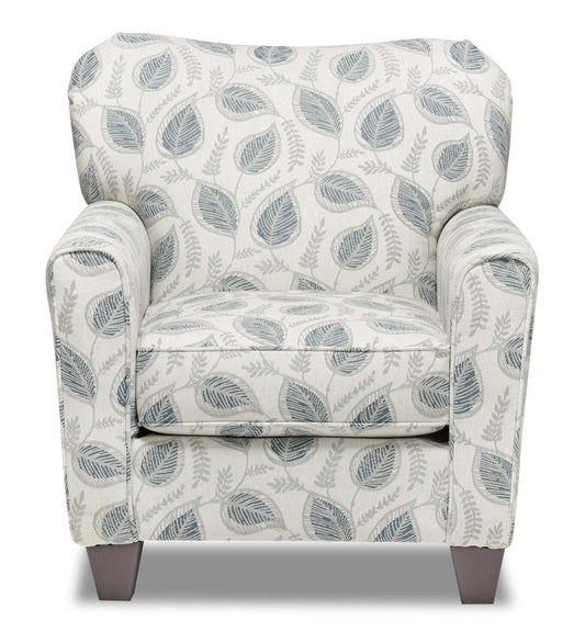 Fauteuil d’appoint Scarlett de 34 po en tissu de chenille Brockley Willow multicolore avec accoudoirs enroulés