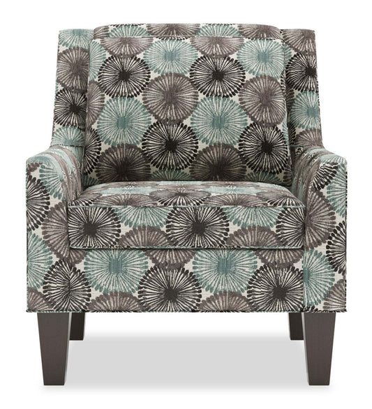 Fauteuil d’appoint club Sofa Lab personnalisable en tissu 29 po avec pattes en bois - Spa multicolore | Made in Canada Sofa Lab Customizable Club 29 Fabric Accent Chair with Wood Legs - Spa Multicolour | CLUB1157