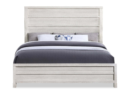 Lit à panneaux Haven avec tête de lit et cadre de lit, blanc - format très grand lit | Lit à panneaux Haven avec tête de lit et cadre, blanc - Très grand lit