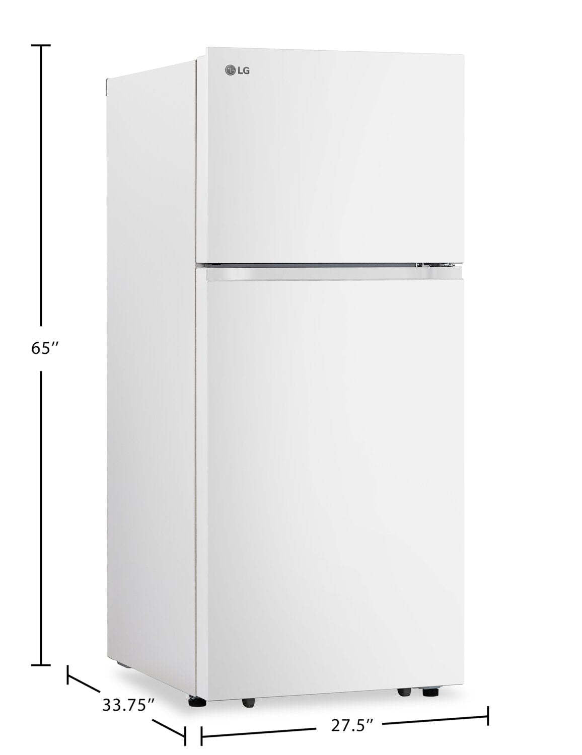 LG 28 18 Cu. Fort. Réfrigérateur à congélateur supérieur prêt pour le garage - Blanc - LT18S2100W | Réfrigérateur LG de 18 pi³ et de 28 po à congélateur supérieur qui convient à une installation dans un garage - blanc - LT18S2100W | LT18S21W
